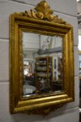 Decorative gilt frame mirror.