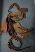 Guns slips, cartridge belts and cases.