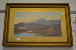 A 19th century oil sketch of cattle in highland landscape.