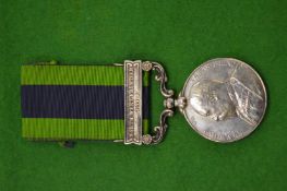India general service medal and bar, presented to 9081 Private P ??? 1st Batallion Highlanders.