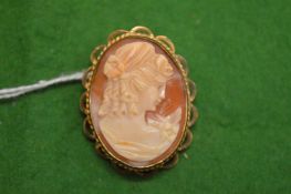 A Victorian cameo brooch.