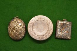 Silver lockets etc.