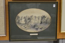 'Le Printemps', engraving, framed oval.