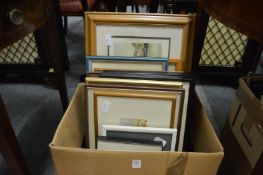 A mixed group of paintings, prints, engravings etc.