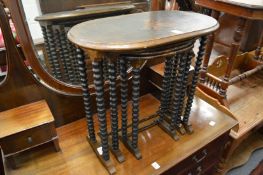 A painted nest of tables.