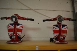 Two 'Vespa' table lamps.