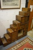 A Chinese elm storage unit modelled as a set of steps.