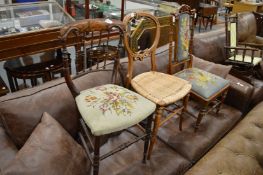 Three Victorian occasional chairs.