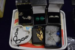 A group of decorative earrings.