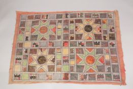 A LARGE INDIAN TEXTILE.