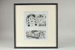 TIM MARWOOD (1954 - 2008) THOMAS THE TANK ENGINE, RHYME TIME FLYING FLOWERS, Signed. Image: 9ins x