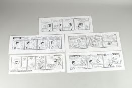 BILL MELVIN ORIGINAL ARTWORK. A set of four 