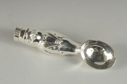A PENGUIN SILVER PLATED ICE CREAM SCOOP.