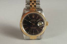 A GENTLEMAN'S ROLEX OYSTER PERPETUAL DATE JUST WRIST WATCH. No. 4558, model no. 16233, serial no.