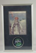 MERCURY 7 FRIENDSHIP. A SIGNED PHOTOGRAPH OF JOHN GLEN. 9.5ins x 7ins.