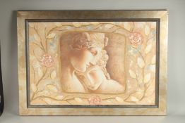 CLASSICAL SCENE Signed, 24ins x36ins, oil on canvas.