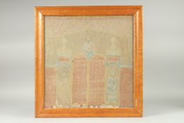 A GOOD 18TH CENTURY RELIGIOUS NEEDLEWORK PICTURE 