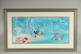 I'M HUNTINGT THAT RABBIT. Warner Bros. Framed and glazed, image 15ins x 22ins.
