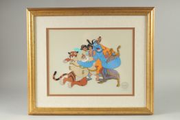 A WALT DISNEY COMPANY CELL, ALADDIN. Framed and glazed, image: 10ins x 2ins. 1995/5000.