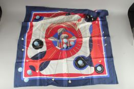 A HERMES SILK SCARF 