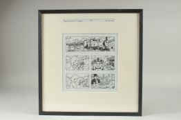 TIM MARWOOD (1954 - 2008) THOMAS THE TANK ENGINE, FIND AND FOX, Signed. 9ins x 8ins