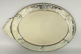 A GOOD VENETIAN MIRROR. 31ins x 22ins.