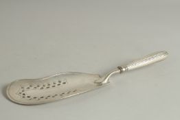 A GEORGE III SILVER FISH SLICE. London 1809.