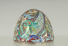 A RUSSIAN SILVER AND ENAMEL BASE Weight: 28gms.
