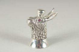 A RABBIT SCENT BOTTLE. 2.5ins high.