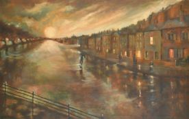 G. Price, late 20th Century, 'Come In Out Of the Rain', oil on canvas, signed, 30