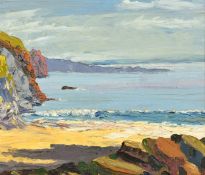 Brian Bartlett, 20th Century, 'Kynance Cove, 1953', oil on board, signed with initials, 12