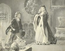 Percy Tarrant (1855-1934), 'The Golden .........', oil on board, en grisaille, 5