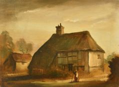Philip Hugh Padwick (1876-1958), 'The Guesthouse, Watersfield', oil on board, inscribed verso, 12