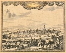 Attributed to Nicolaes Visscher, 'Sevilla', etching and engraving, 8.5