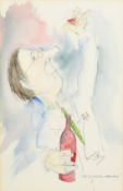 Tim Bulmer (b. 1958), 'The Scientific Approach', watercolour, signed, 11.5
