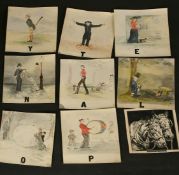 A collection of unframed illustration artwork, (q).