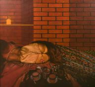 Mike Francis (b. 1939) British, 'Morning Tease', mixed media, signed, 48