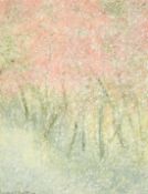Paramjit Singh, Indian School, Circa 2001, an untitled landscape of blossoming trees, mixed media