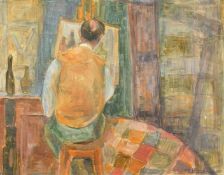 Audrey Turner, Circa 1963, an artist at work, along with another similar double sided by the same