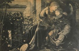 After Burne-Jones, 'Here Among the Ruins', photogravure, image size 13.5