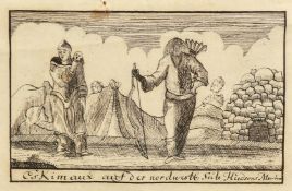 Early 19th Century probably Canadian School, 'Eskimaux Auf Der Nordwest Seite Hudson's Harbour', ink
