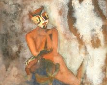 Francisco Toledo (1940-2019) Mexico, 'Senora Y Su Compania', Circa 1985, mixed media, mostly