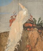 Hans Frank (1884-1948) Austrian, Peacock, colour woodcut, signed in pencil, 7