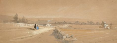 Thomas Miles Richardson (1813-1990), 'Near Hudswell, Richmond', pencil and watercolour, signed, 4
