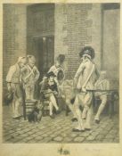 Two large etchings after Meissonier, one 20