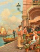 Arthur Trevor Haddon (1864-1941), a pair of oil on canvas paintings, young Italian women at a