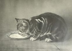 Marin Lavigne after Burbank, 'Le Gourmand / The Glutton', lithograph, image size 14.25