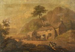 19th Century, a group of four unframed oils, from 8.75