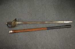 A George V sword and scabbard.