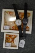 Two wrist watches and costume jewellery.